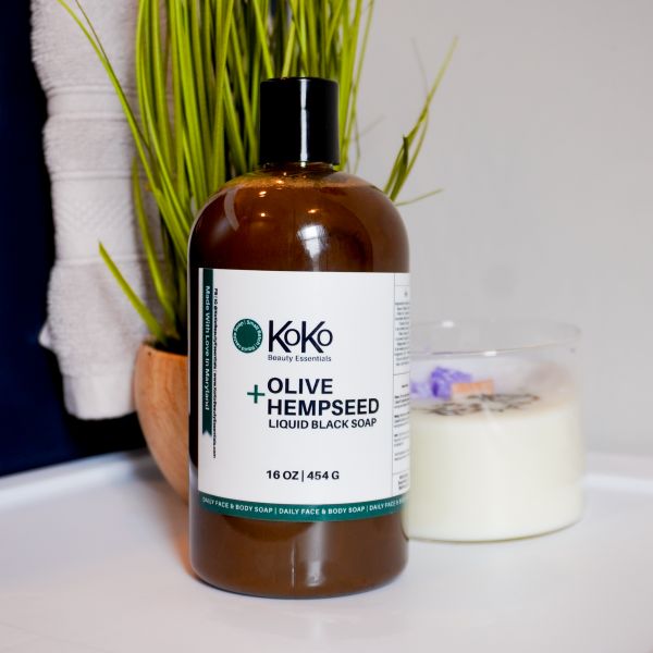 Olive and Hemp Liquid Black Soap
