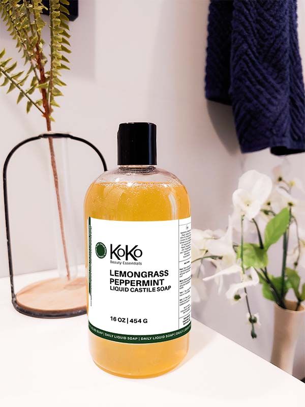 Lemongrass Peppermint Liquid Castile Soap