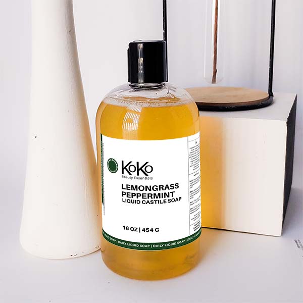 Lemongrass Peppermint Liquid Castile Soap